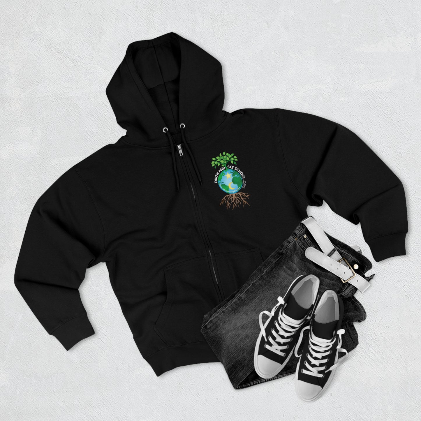 Earth and Sky School Unisex Zip Hoodie