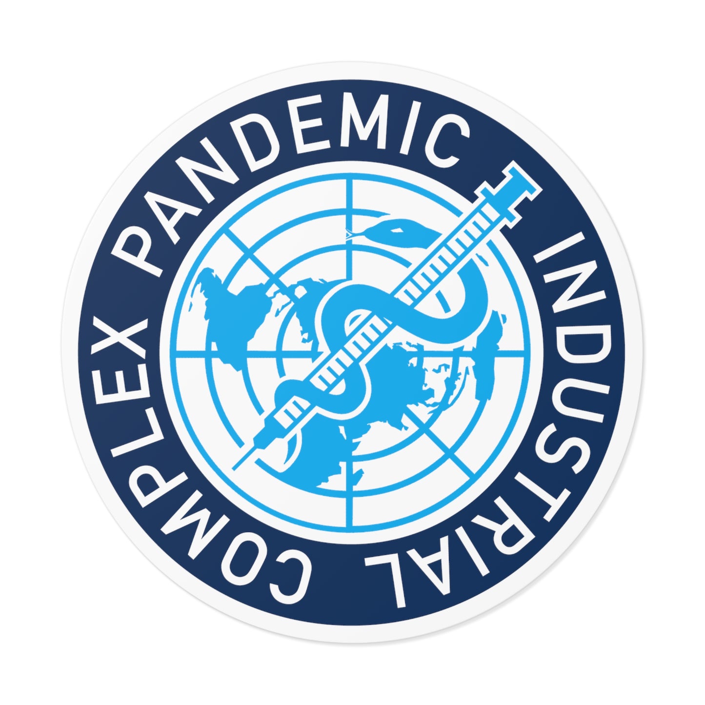 Meryl Nass Pandemic Industrial Complex Round Vinyl Stickers