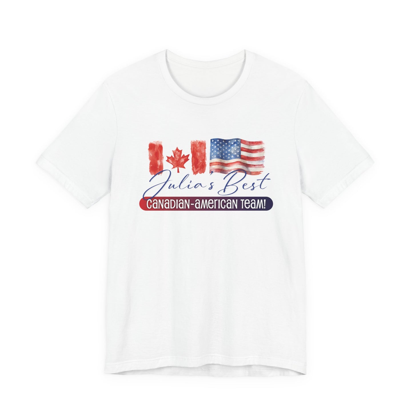 Julia's Best Canadian American Team Unisex Jersey Short Sleeve Tee
