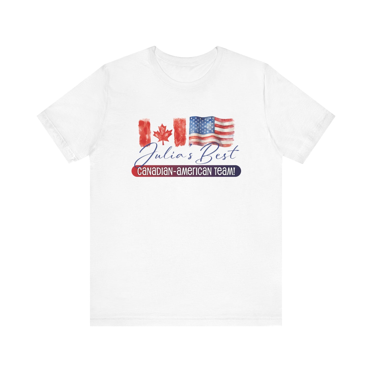 Julia's Best Canadian American Team Unisex Jersey Short Sleeve Tee