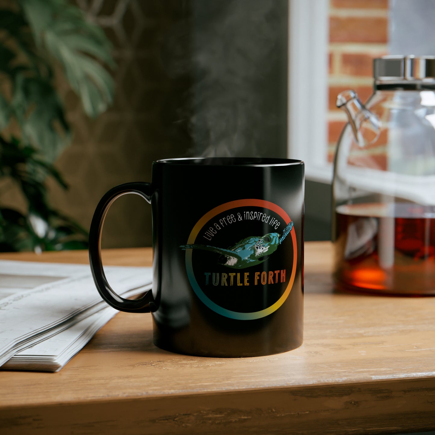 Solari Turtle Forth Black Mug B (11oz)