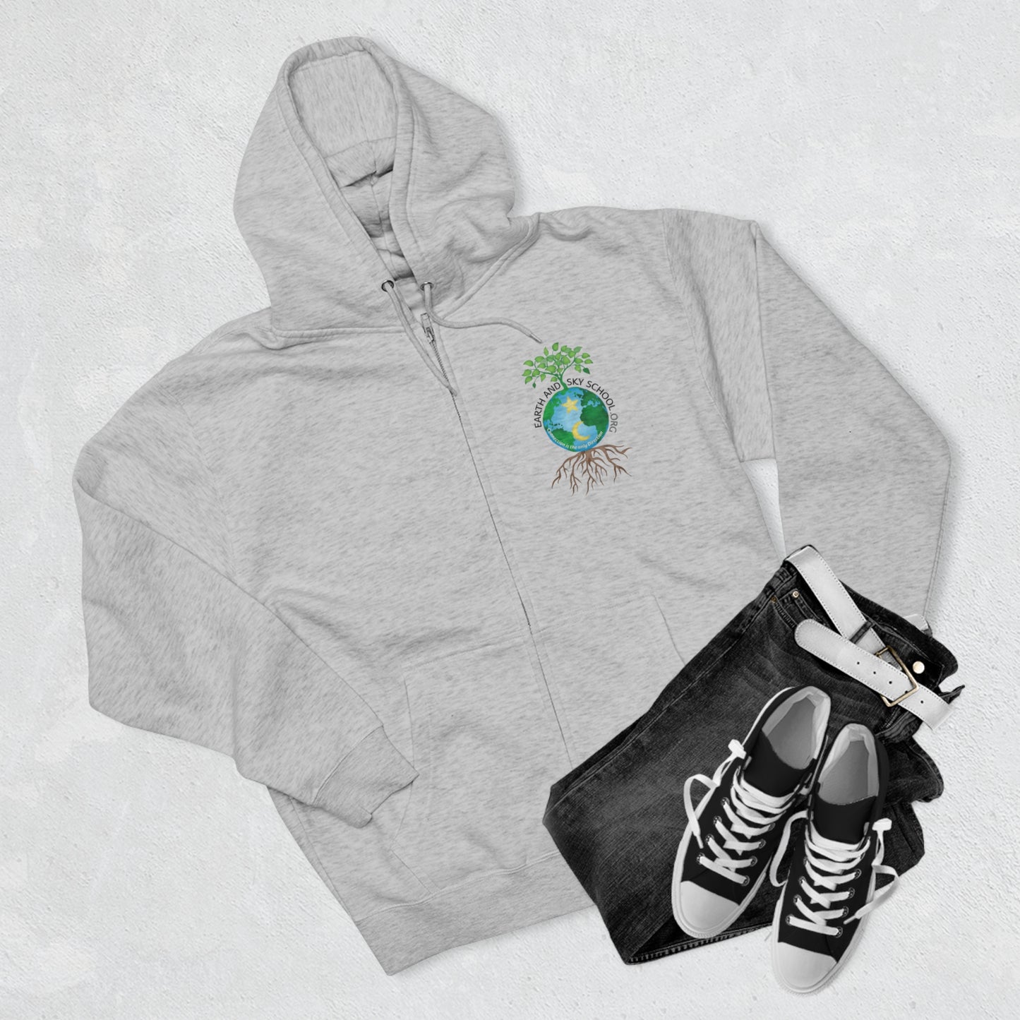 Earth and Sky School Unisex Zip Hoodie