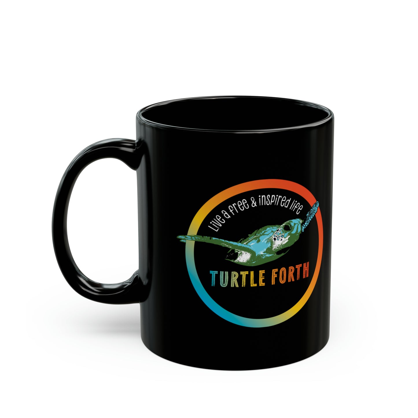 Solari Turtle Forth Black Mug B (11oz)