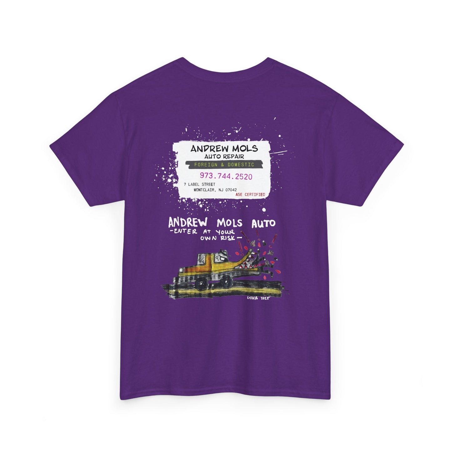ANDREW MOLS AUTO REPAIR Unisex Heavy Cotton Tee B