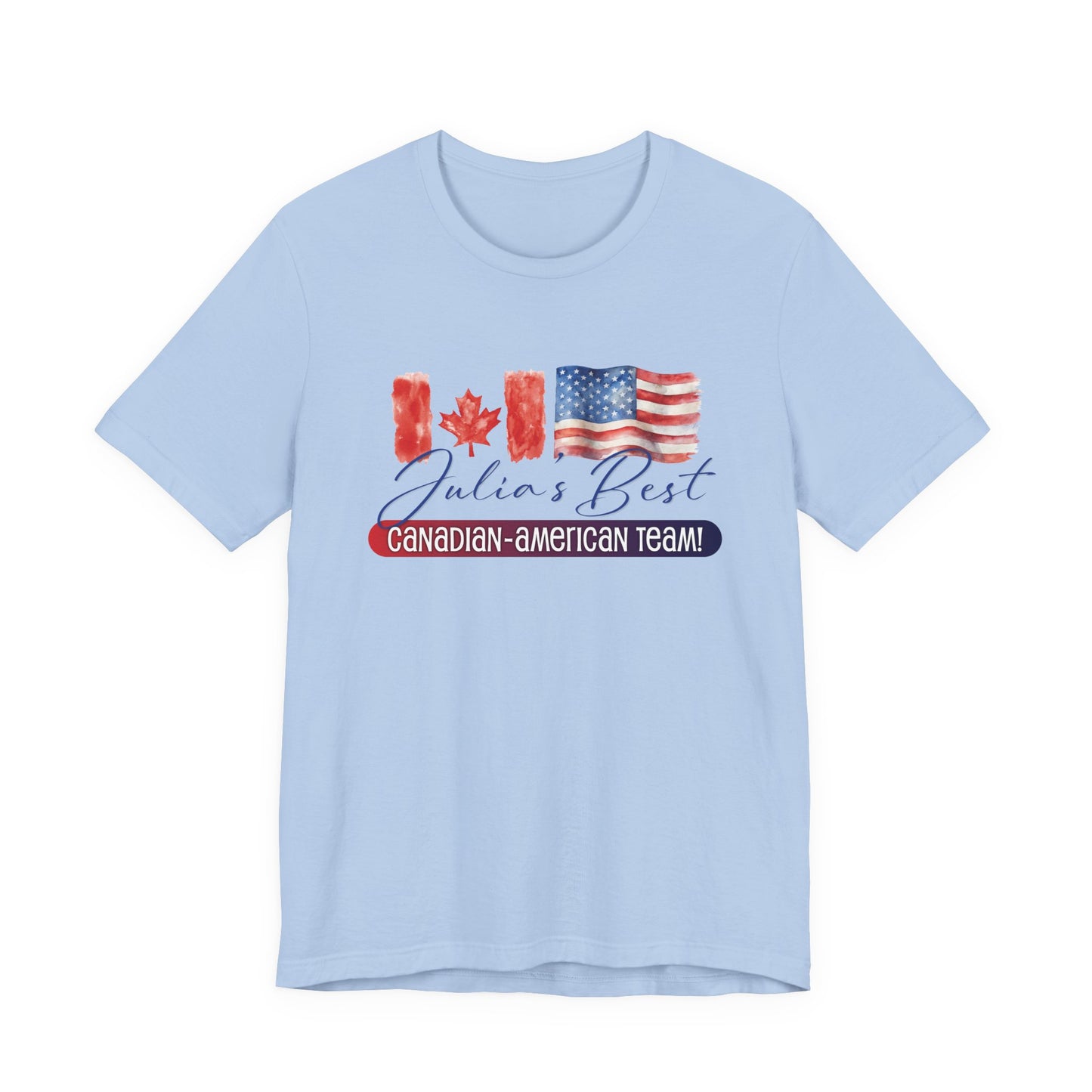 Julia's Best Canadian American Team Unisex Jersey Short Sleeve Tee