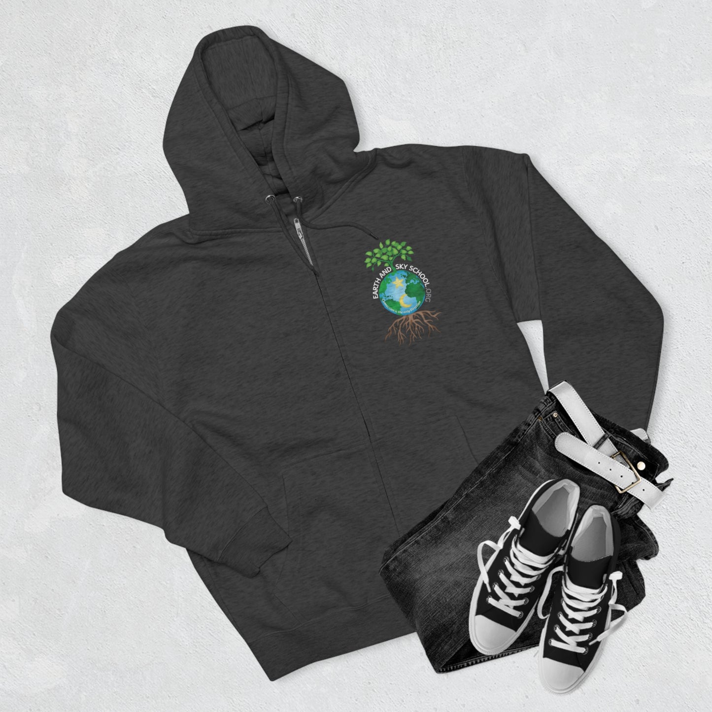 Earth and Sky School Unisex Zip Hoodie