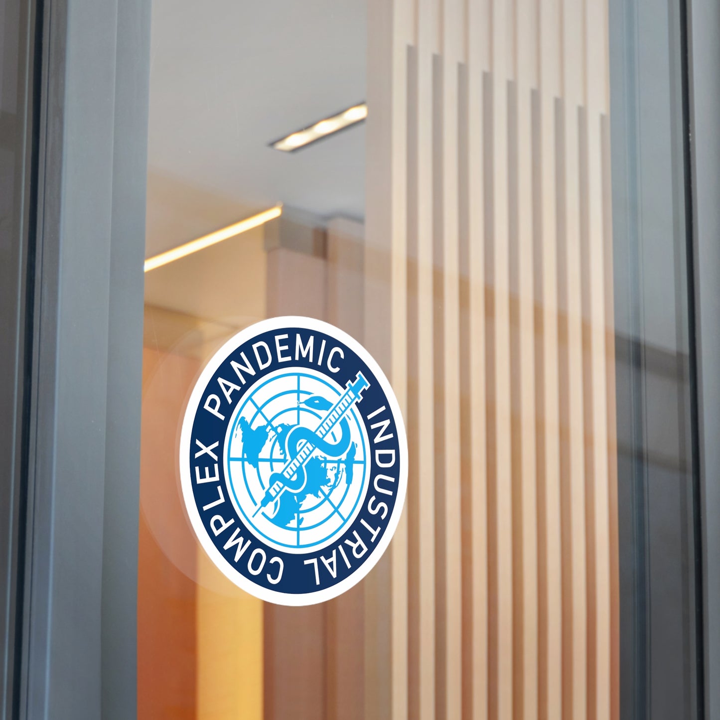 Meryl Nass Pandemic Industrial Complex Round Vinyl Stickers