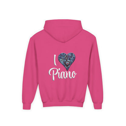 Hunter Hall: I ❤️ Piano Youth Hoodie
