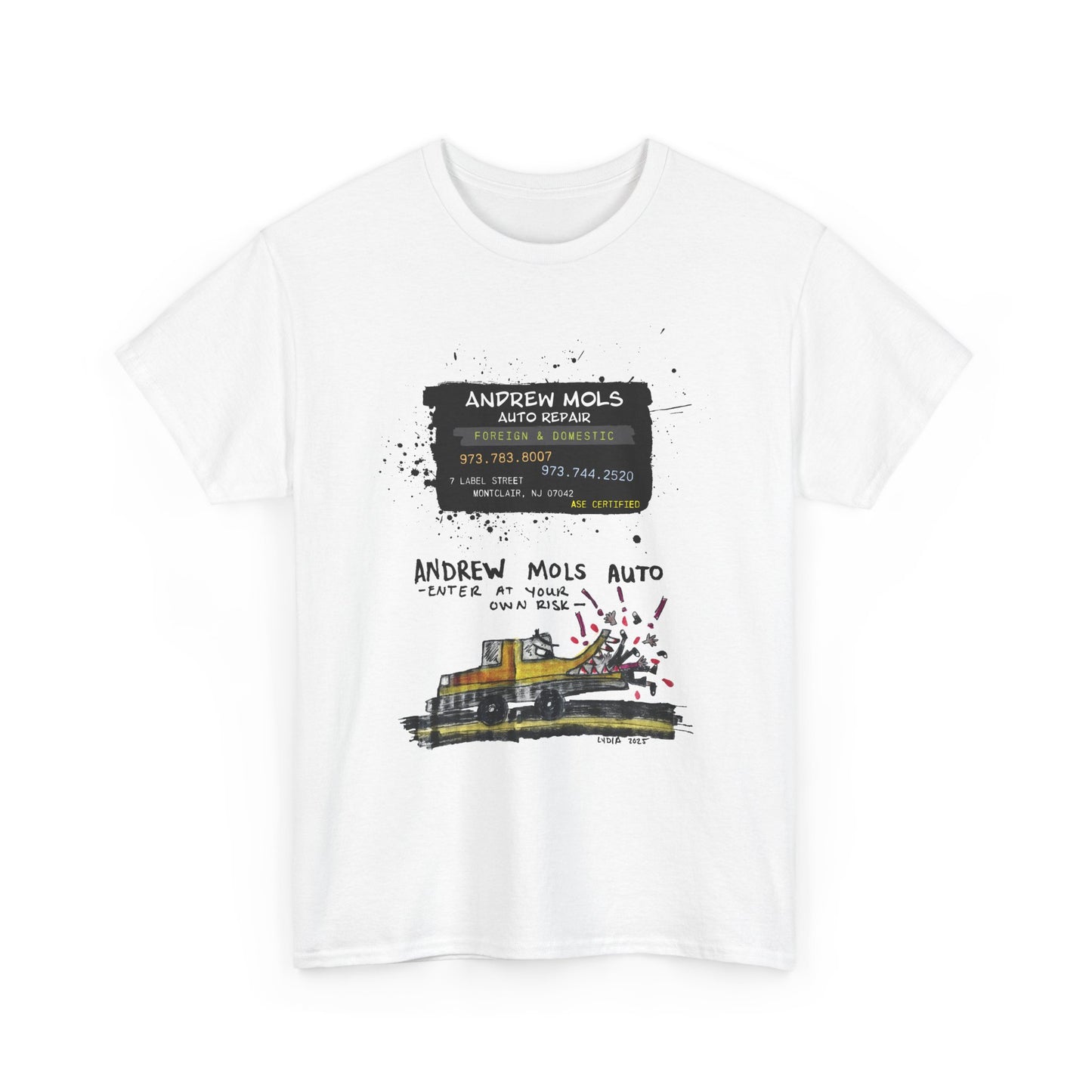 ANDREW MOLS AUTO REPAIR Unisex Heavy Cotton Tee