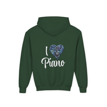 Hunter Hall: I ❤️ Piano Youth Hoodie