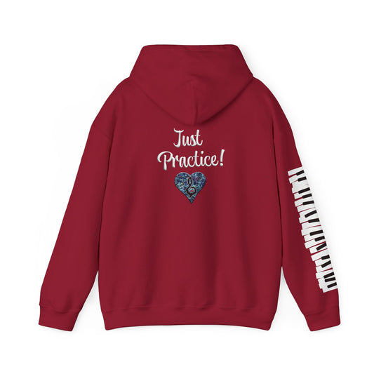 Hunter Hall: Just Practice Piano Sleeve Heavy Blend Hoodie