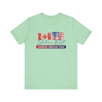 Julia's Best Canadian American Team Unisex Jersey Short Sleeve Tee