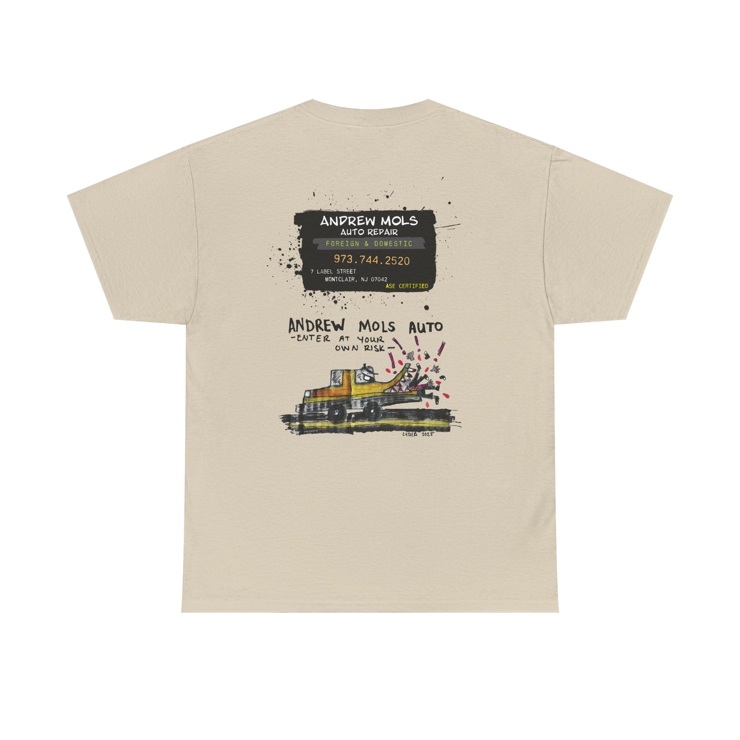 ANDREW MOLS AUTO REPAIR Unisex Heavy Cotton Tee B