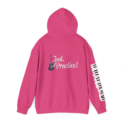 Hunter Hall: Just Practice Guitar and Piano Sleeve Heavy Blend Hoodie