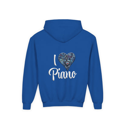 Hunter Hall: I ❤️ Piano Youth Hoodie