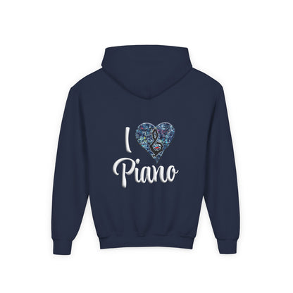 Hunter Hall: I ❤️ Piano Youth Hoodie