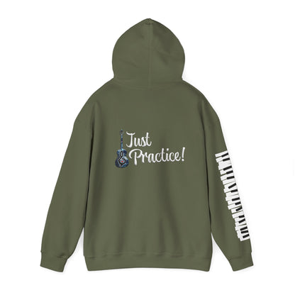 Hunter Hall: Just Practice Guitar and Piano Sleeve Heavy Blend Hoodie