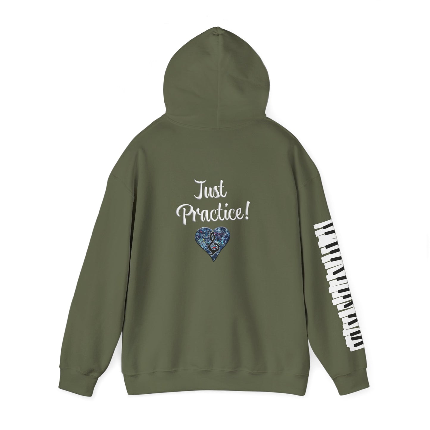 Hunter Hall: Just Practice Piano Sleeve Heavy Blend Hoodie