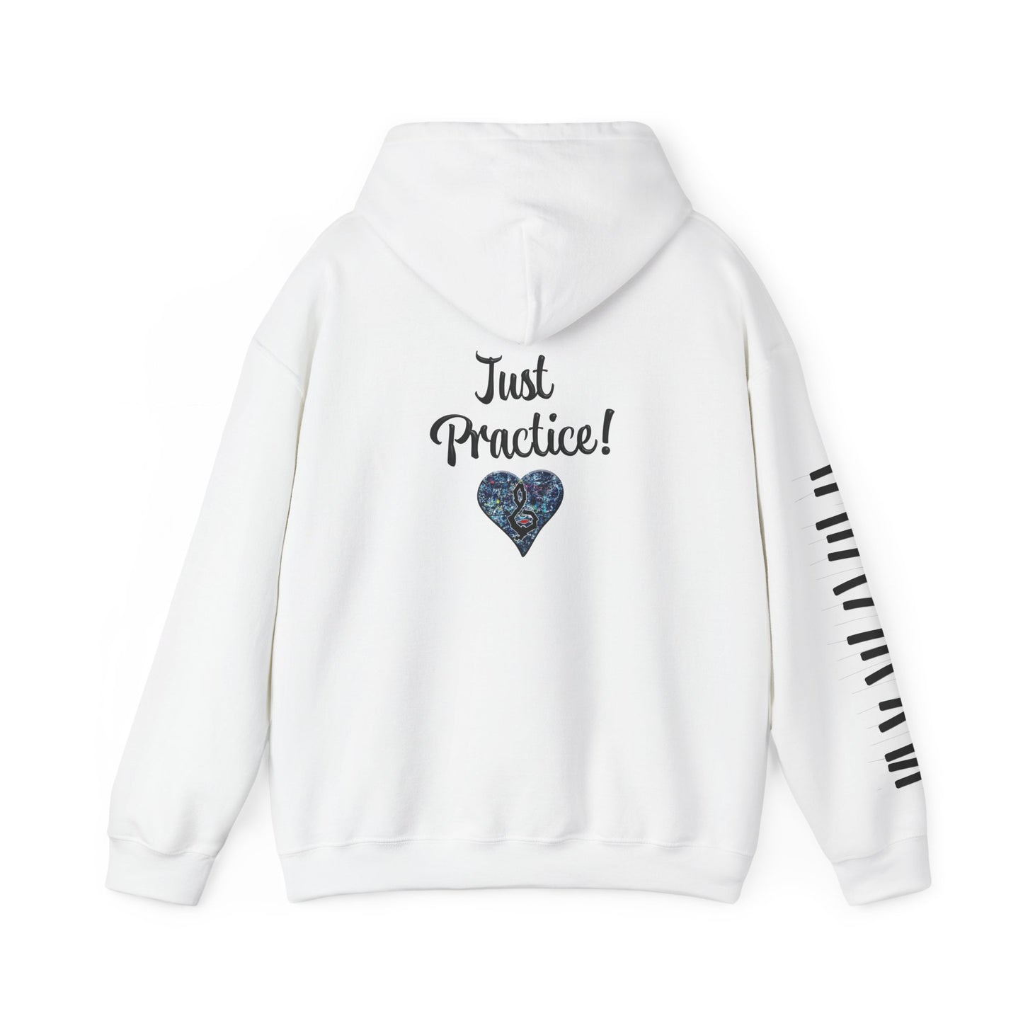Hunter Hall: Just Practice Piano Sleeve Heavy Blend Hoodie