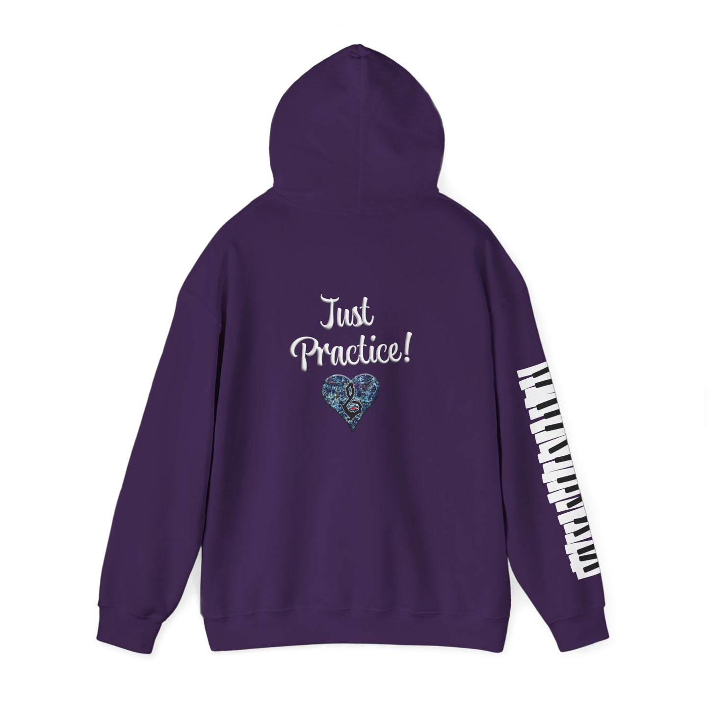 Hunter Hall: Just Practice Piano Sleeve Heavy Blend Hoodie