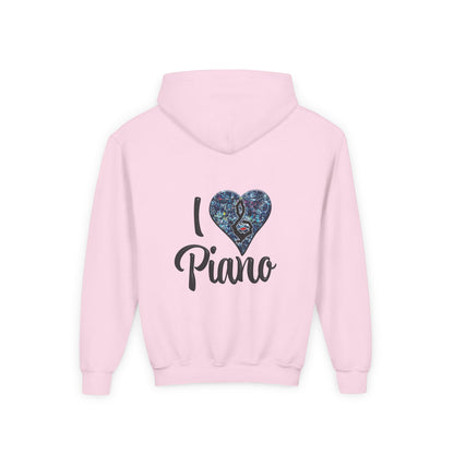 Hunter Hall: I ❤️ Piano Youth Hoodie