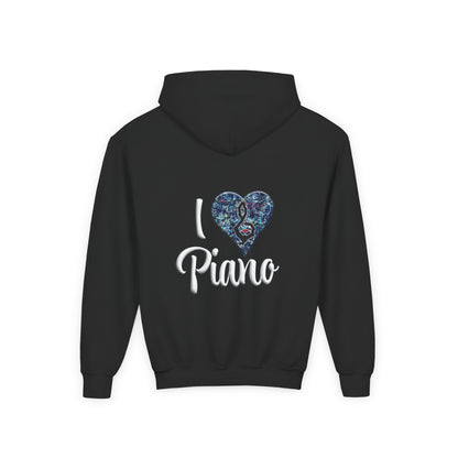 Hunter Hall: I ❤️ Piano Youth Hoodie