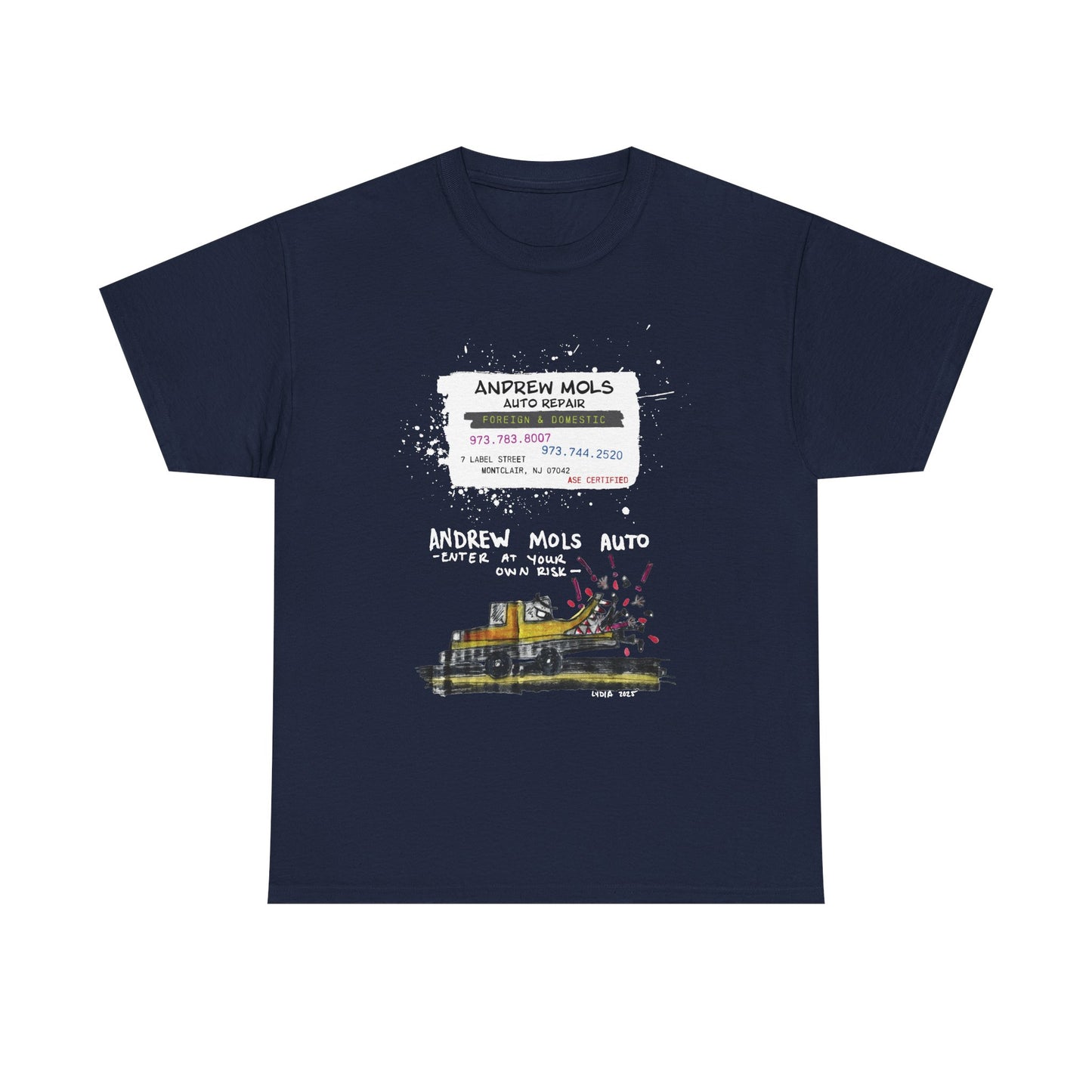 ANDREW MOLS AUTO REPAIR Unisex Heavy Cotton Tee