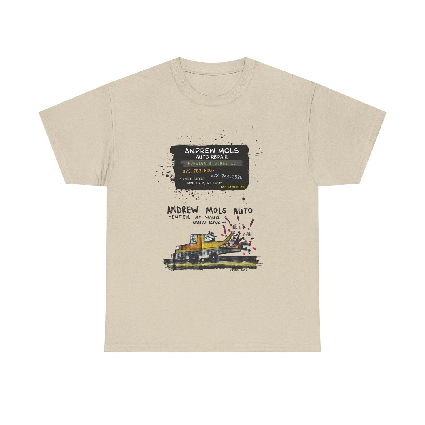 ANDREW MOLS AUTO REPAIR Unisex Heavy Cotton Tee