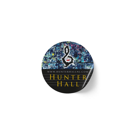 Hunter Hall 1" and 2" Round Stickers