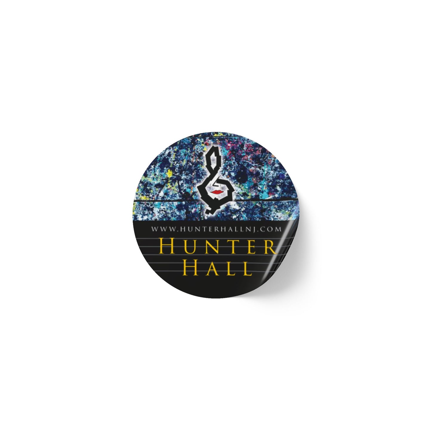Hunter Hall 1" and 2" Round Stickers