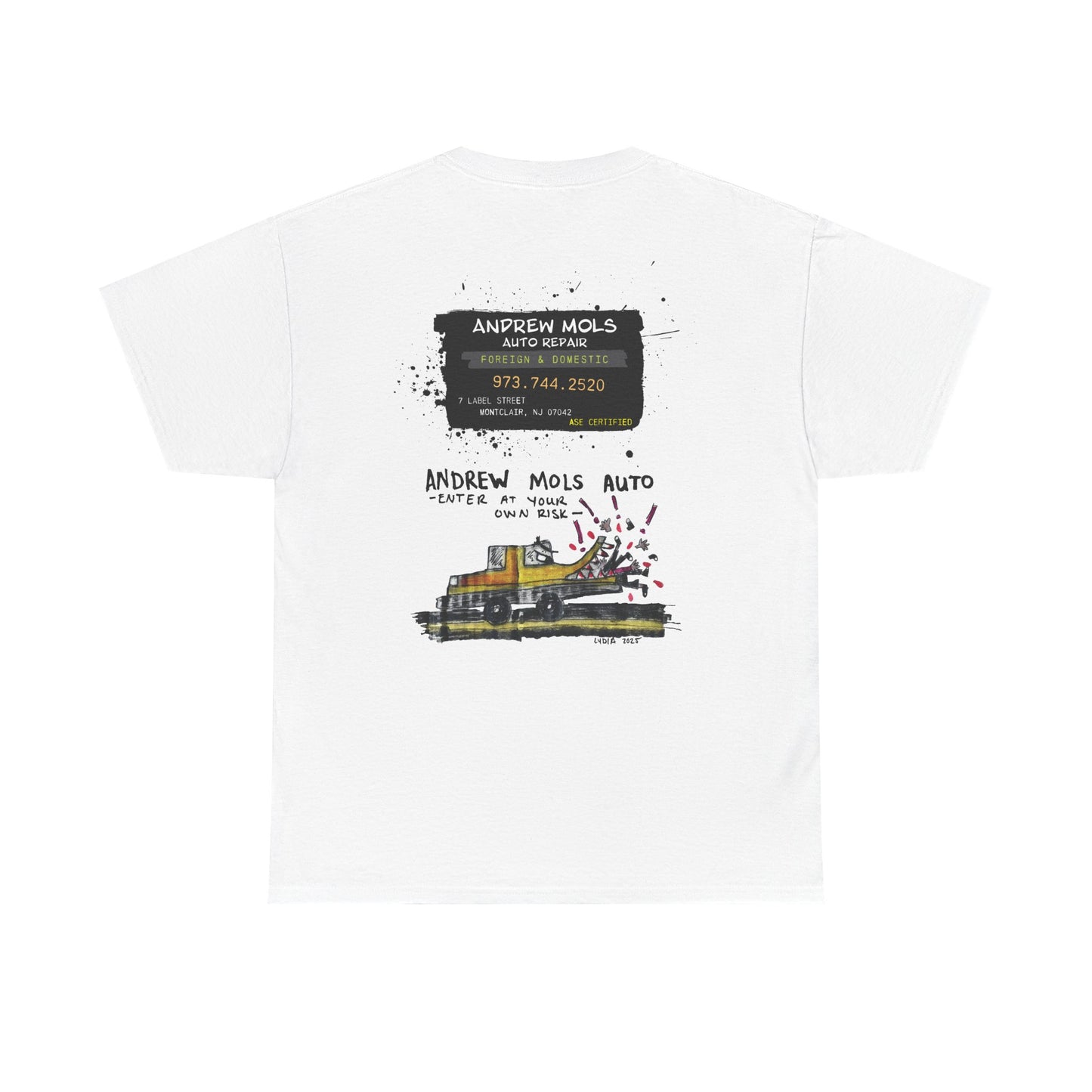 ANDREW MOLS AUTO REPAIR Unisex Heavy Cotton Tee B