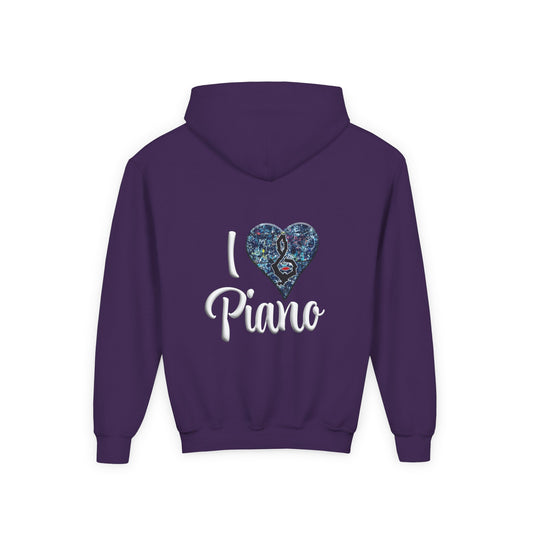 Hunter Hall: I ❤️ Piano Youth Hoodie