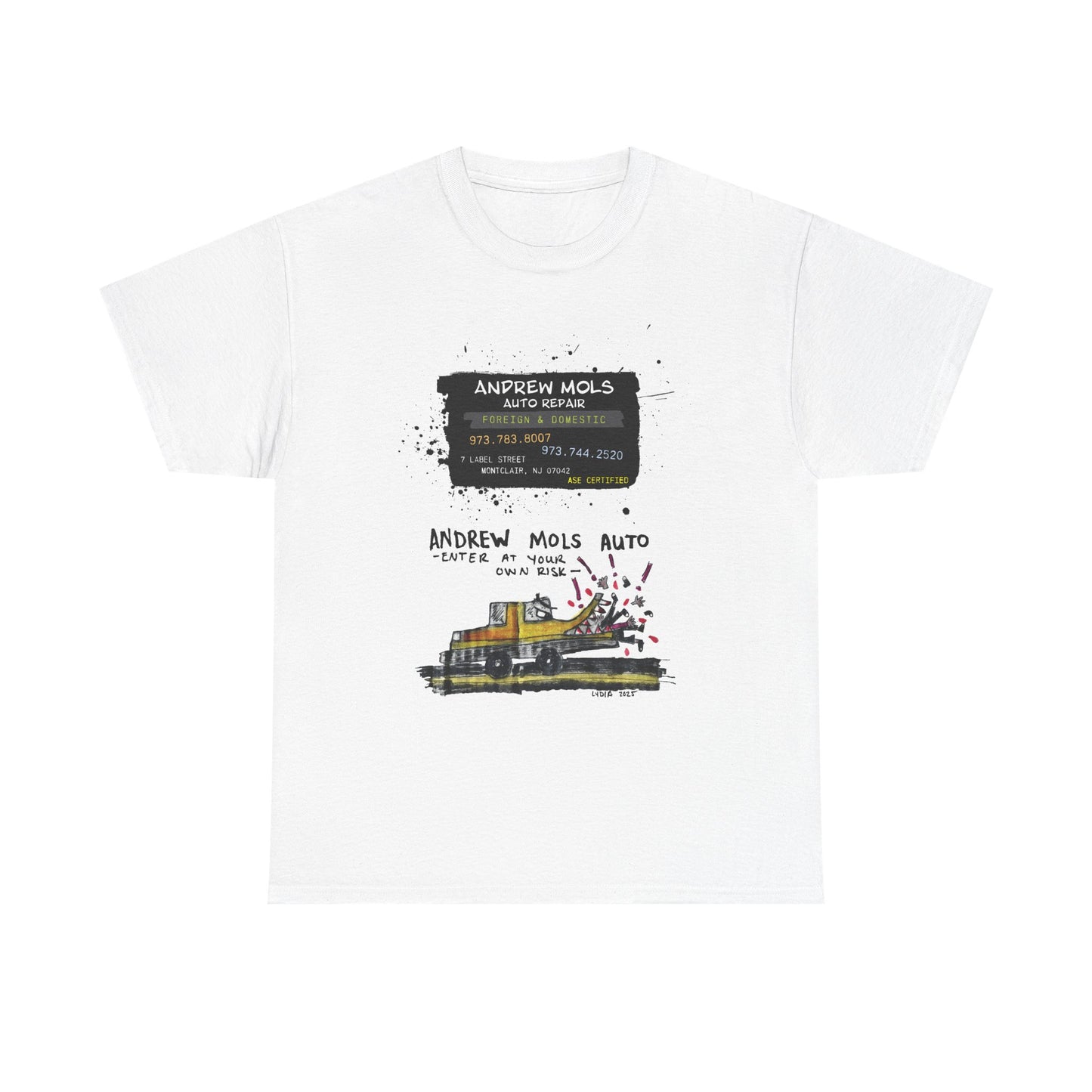 ANDREW MOLS AUTO REPAIR Unisex Heavy Cotton Tee