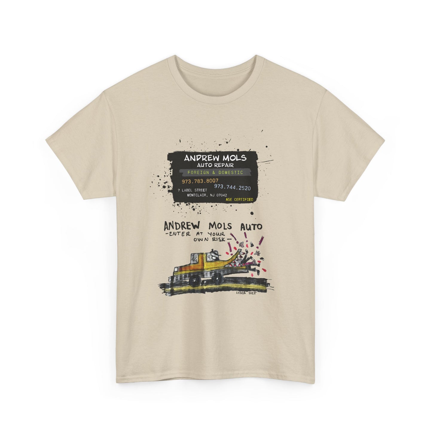 ANDREW MOLS AUTO REPAIR Unisex Heavy Cotton Tee
