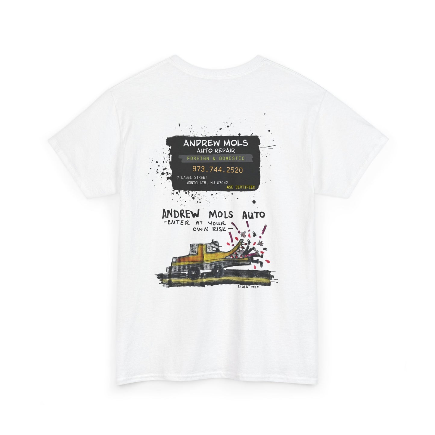 ANDREW MOLS AUTO REPAIR Unisex Heavy Cotton Tee B