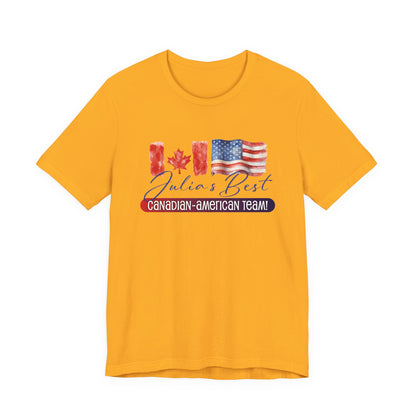 Julia's Best Canadian American Team Unisex Jersey Short Sleeve Tee