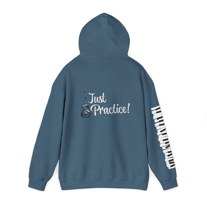 Hunter Hall: Just Practice Guitar and Piano Sleeve Heavy Blend Hoodie