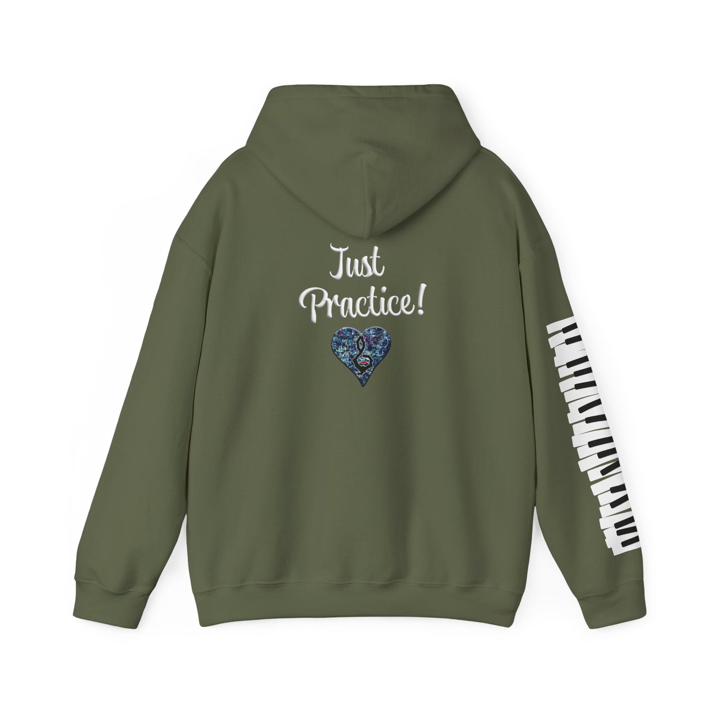 Hunter Hall: Just Practice Piano Sleeve Heavy Blend Hoodie