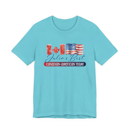 Julia's Best Canadian American Team Unisex Jersey Short Sleeve Tee