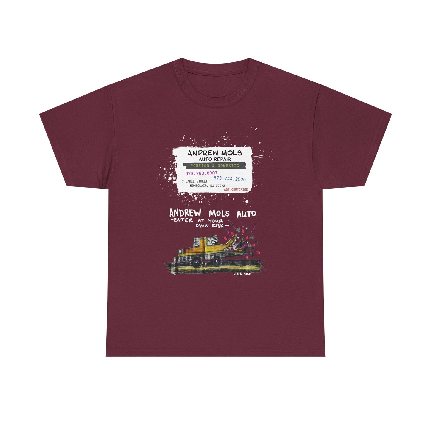 ANDREW MOLS AUTO REPAIR Unisex Heavy Cotton Tee