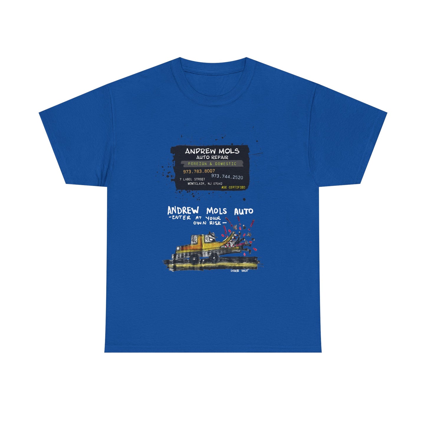ANDREW MOLS AUTO REPAIR Unisex Heavy Cotton Tee
