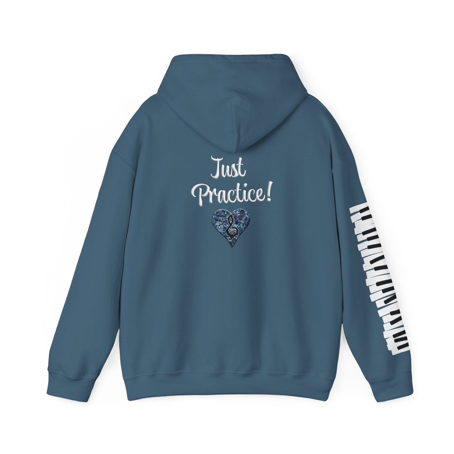 Hunter Hall: Just Practice Piano Sleeve Heavy Blend Hoodie
