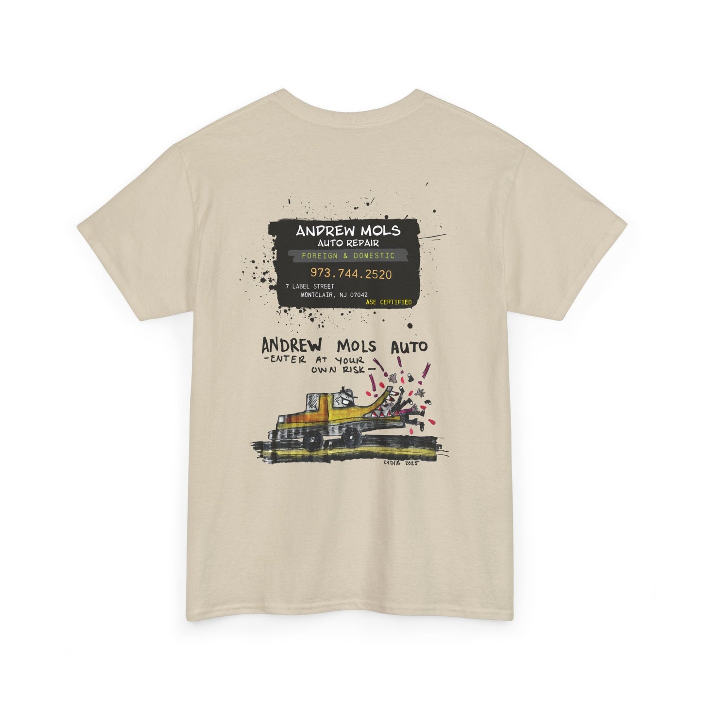 ANDREW MOLS AUTO REPAIR Unisex Heavy Cotton Tee B