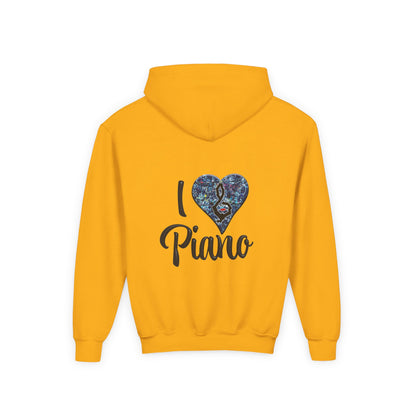 Hunter Hall: I ❤️ Piano Youth Hoodie