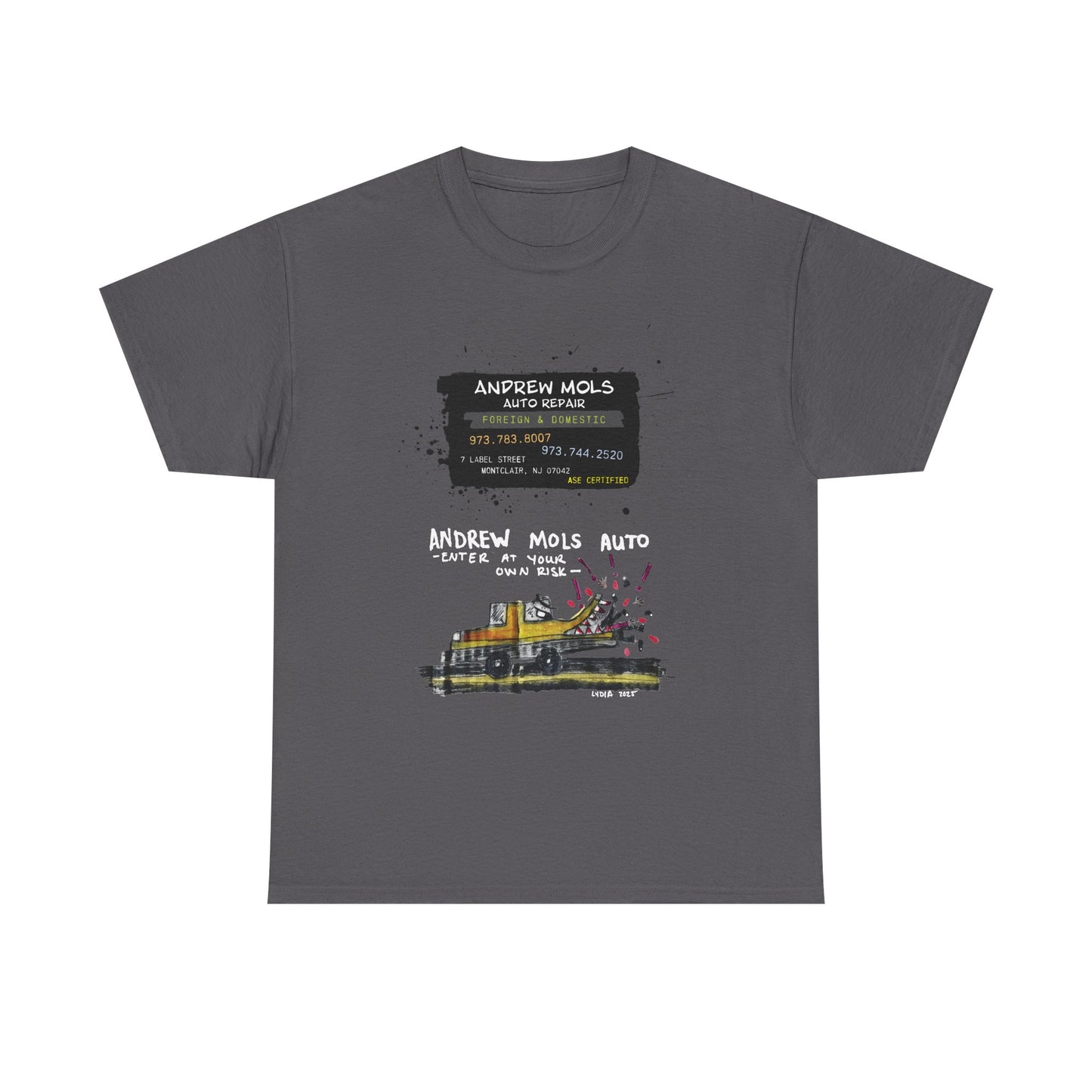 ANDREW MOLS AUTO REPAIR Unisex Heavy Cotton Tee