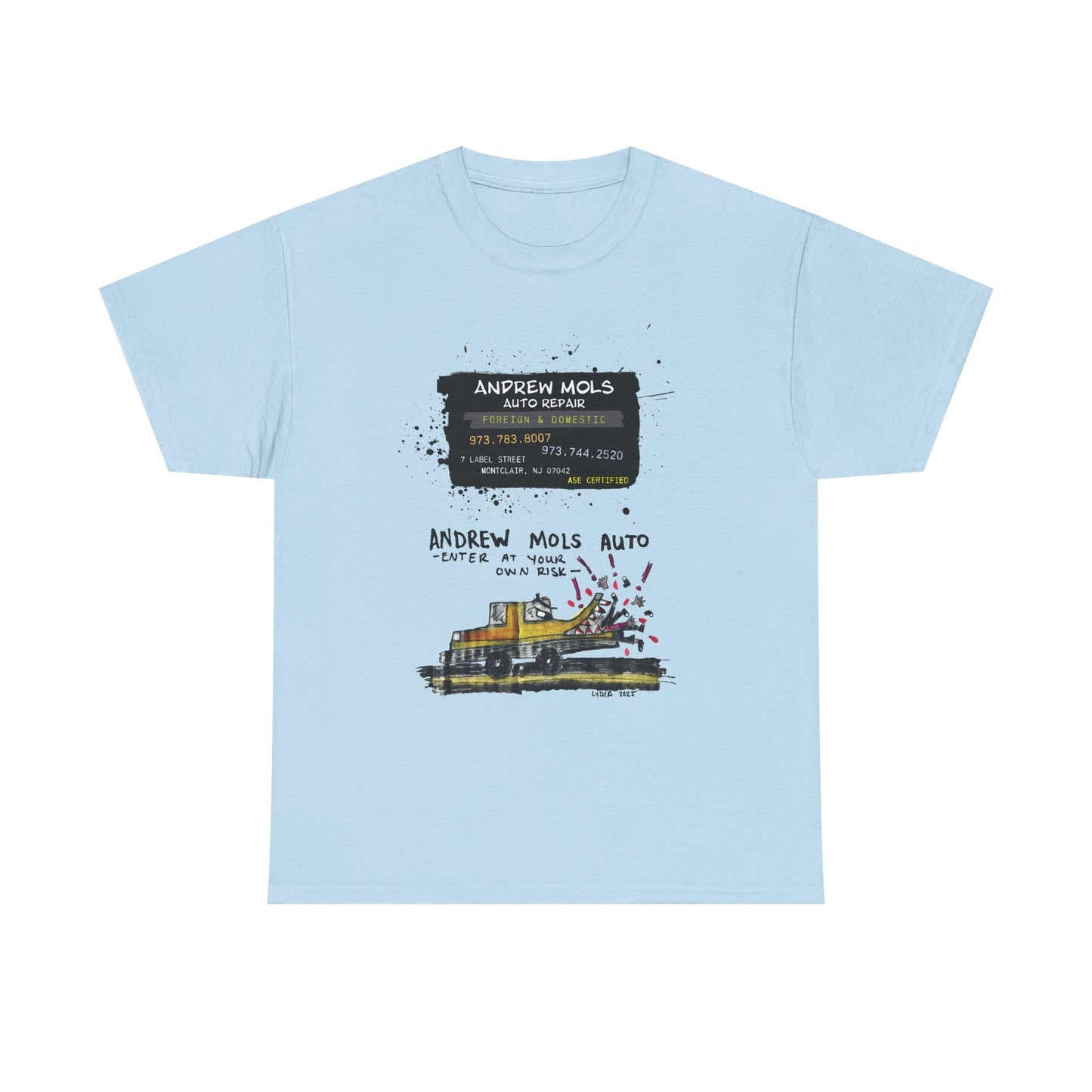 ANDREW MOLS AUTO REPAIR Unisex Heavy Cotton Tee