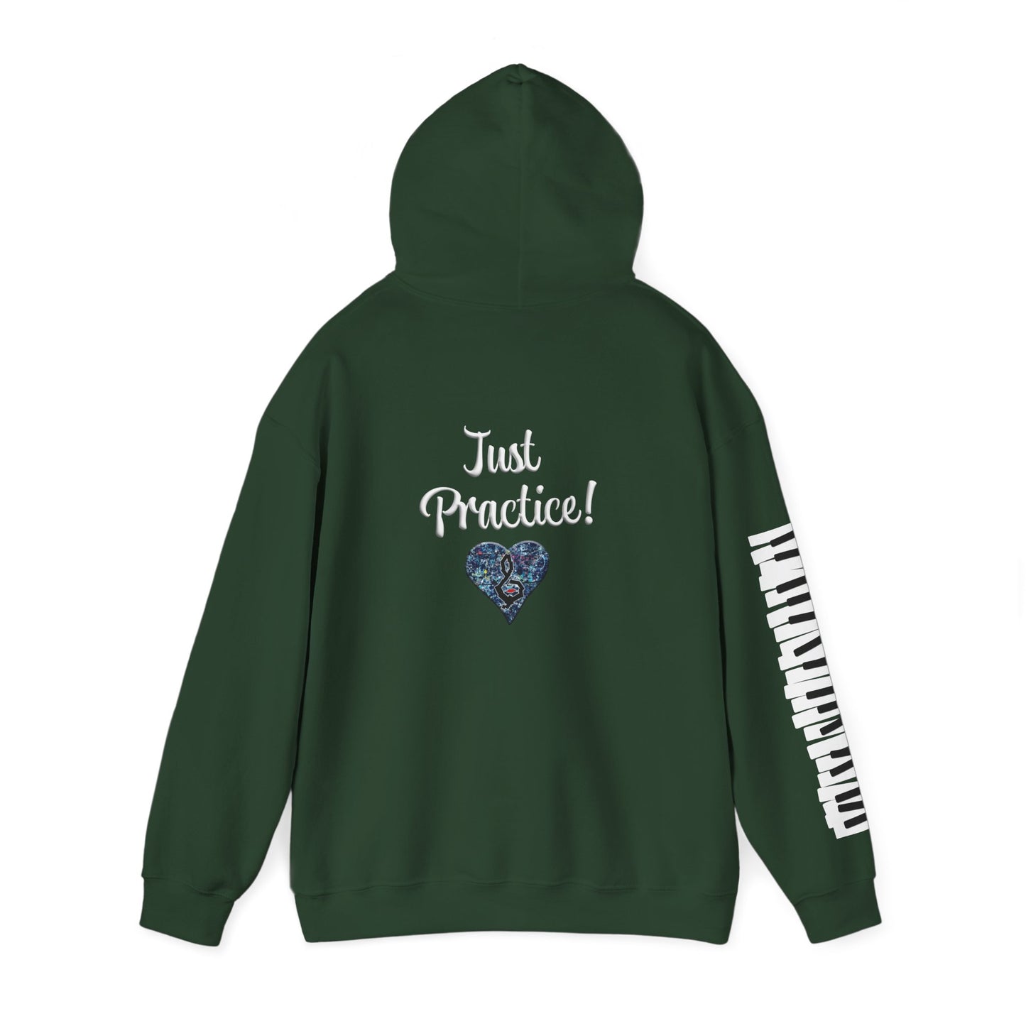 Hunter Hall: Just Practice Piano Sleeve Heavy Blend Hoodie