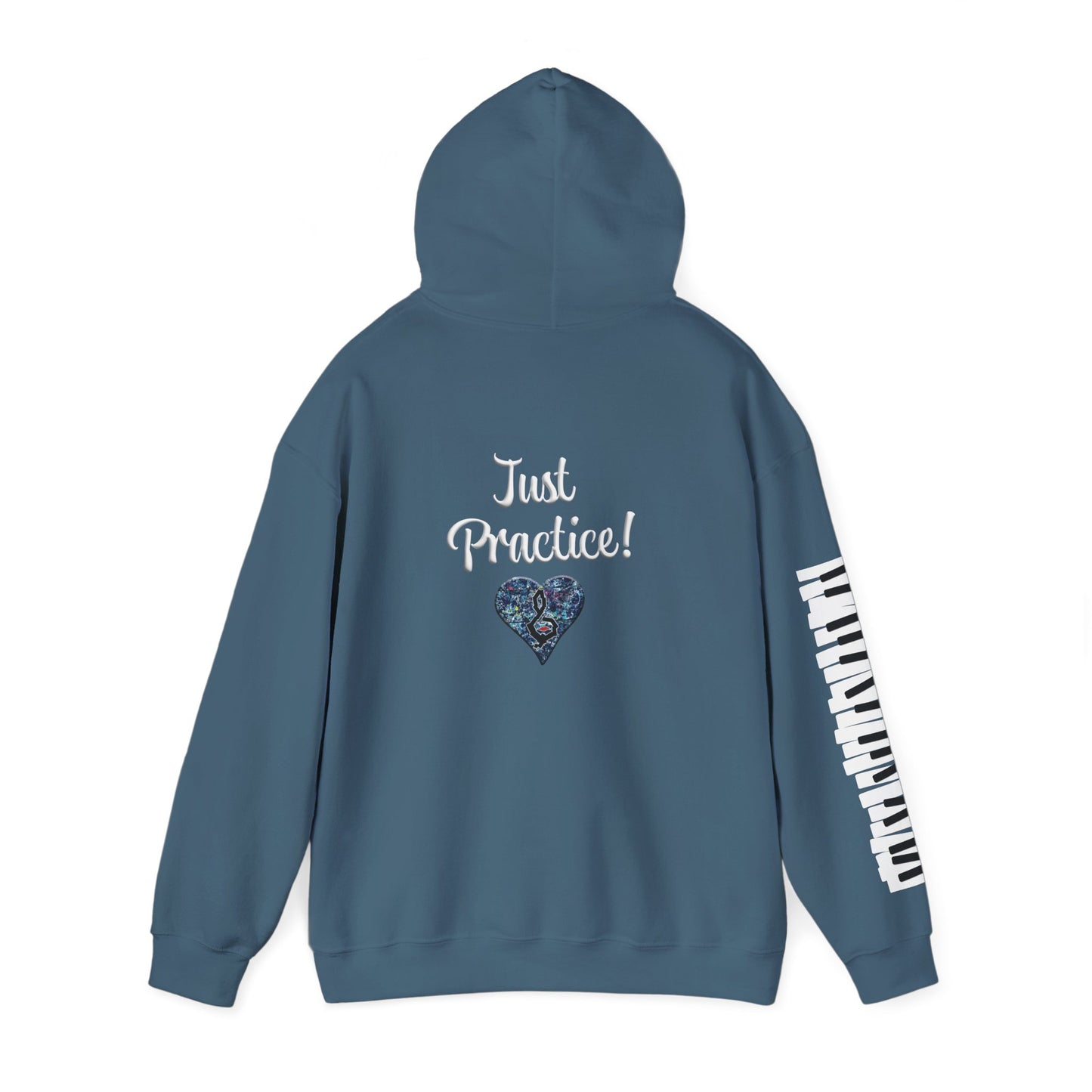 Hunter Hall: Just Practice Piano Sleeve Heavy Blend Hoodie