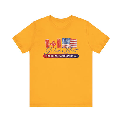 Julia's Best Canadian American Team Unisex Jersey Short Sleeve Tee