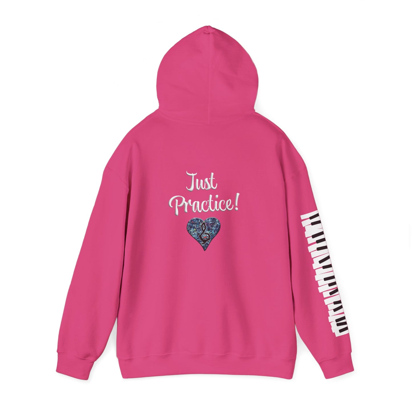 Hunter Hall: Just Practice Piano Sleeve Heavy Blend Hoodie